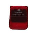 Sony PS1 1MB Memory Card Transparant Rood (PS1 Accessoires), Games en Spelcomputers, Ophalen of Verzenden, Zo goed als nieuw
