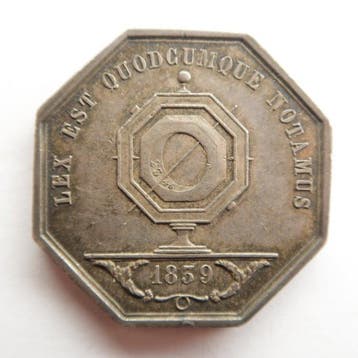 France. Jeton en argent Notaires de Lyon 1839
