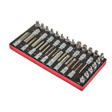 Bitset 1/2 inch met fijntand – veeltand – lange inbus bit –, Doe-het-zelf en Bouw, Ophalen of Verzenden, Nieuw