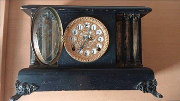 Tafel/bureauklokken - Vintage Hout, Messing - 1910-1920 -