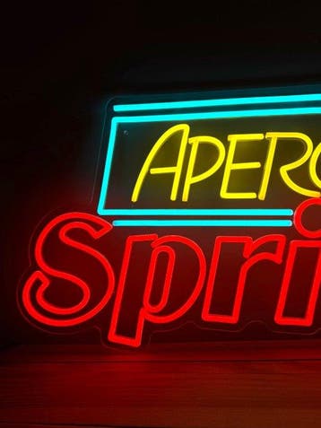 Apérol Spritz - Enseigne lumineuse au néon - Plexiglass