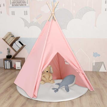 vidaXL Kindertipitent met tas 120x120x150 cm peachskin roze, Verzenden
