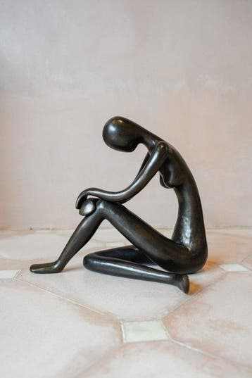 sculptuur, NO RESERVE PRICE - Sculpture Antiqued Patinated