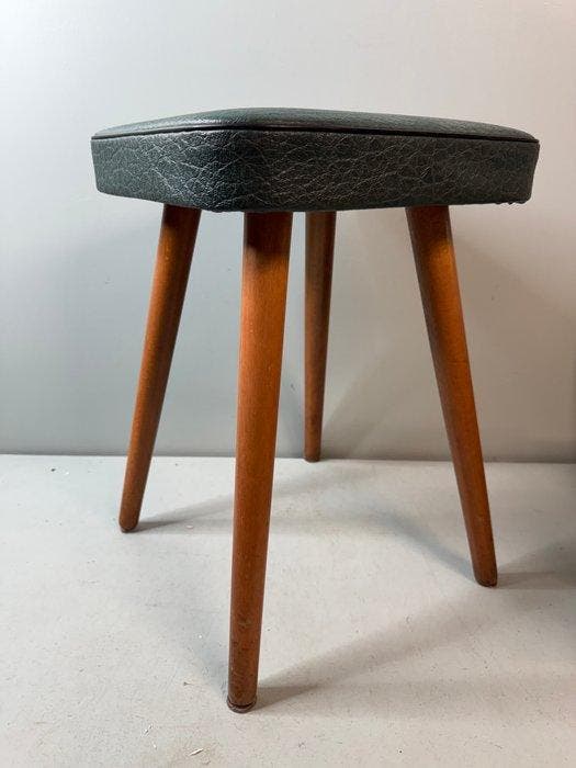 Tabouret - Petit tabouret vintage du milieu du siècle –, Antiek en Kunst, Kunst | Designobjecten