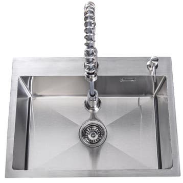Lendo Online Spoelbak met Spuitkraan 59x44x20 cm RVS Zilver, Verzenden, Nieuw