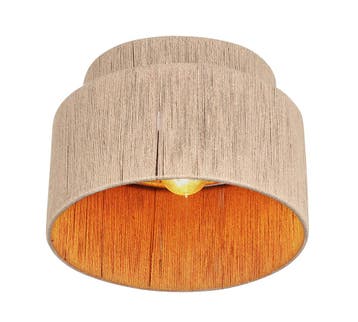 Trio SMILLA plafondlamp | E27 Fitting | beige met natuurlijk, Verzenden