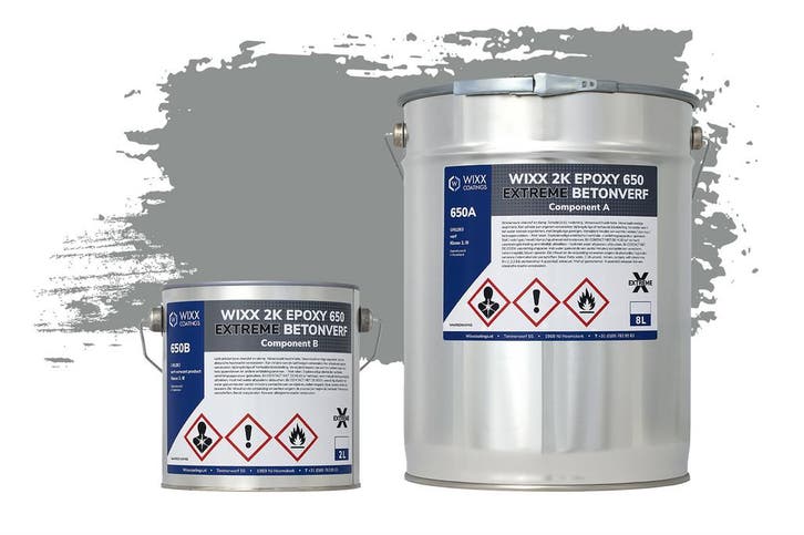 Wixx 2K Epoxy 650 Extreme Betoncoating RAL 7042 |, Bricolage & Construction, Peinture, Vernis & Laque, Envoi
