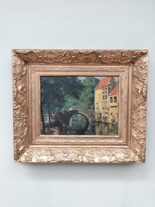Daniël Been (1885-1967) - Grachtzicht te Brugge, Antiquités & Art, Art | Peinture | Classique