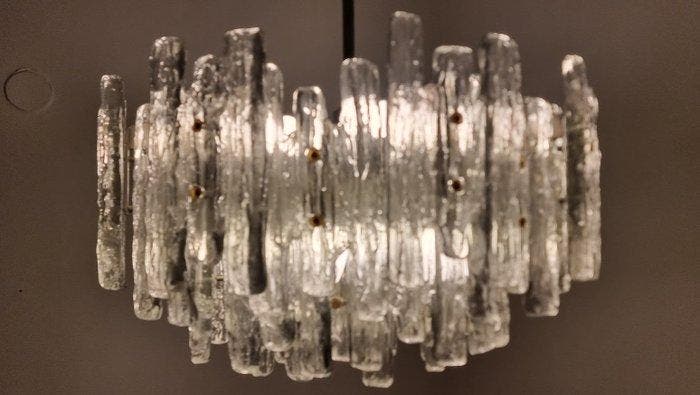 Kalmar - J.T. Kalmar - Lampe à suspendre - verre à glaçons, Antiquités & Art, Antiquités | Éclairage
