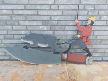 Wanddecoratie - Europa - metalen wandplaat kermis