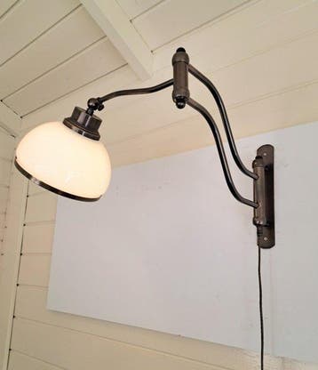 Verstelbare Muurlamp - Wandlamp - messing, glas