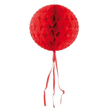Honeycomb Bal Rood Franje 30cm, Verzenden