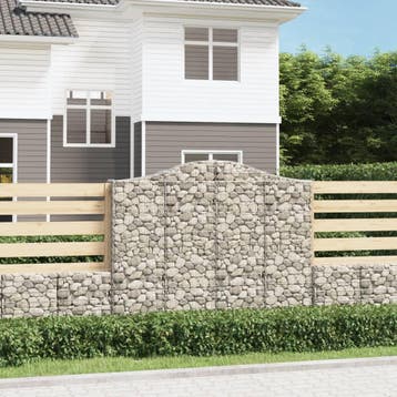 vidaXL Schanskorf gewelfd 200x30x160/180 cm gegalvaniseerd, Verzenden