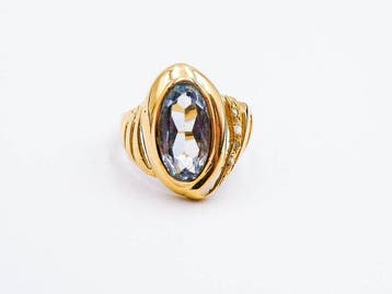 Bague - 18 carats Or jaune - Diamant