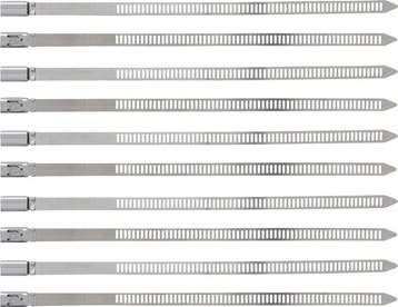 Kabelbinder-assortiment roestvrij 7,0 x 200 mm 10-dlg, Verzenden, Nieuw