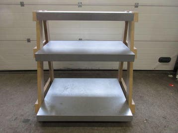 Bloemenrek met 3 etages, Display tafel, B115 x D80 x H118 cm, Nieuw in verpakking