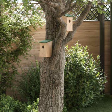 vidaXL Vogelhuisjes 10 st 12x12x22 cm massief vurenhout, Verzenden