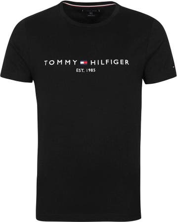 Tommy Hilfiger Logo T-shirt Zwart maat Maat 48/50 (M) Heren, Kleding | Heren, T-shirts, Zwart, Tommy Hilfiger, Nieuw, Verzenden