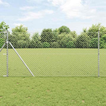 vidaXL Gaashek 10 x 1,4 m Verzinkt staal zilver, Verzenden, Nieuw