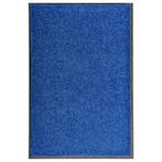 vidaXL Deurmat wasbaar 60x90 cm blauw, Tuin en Terras, Verzenden, Nieuw