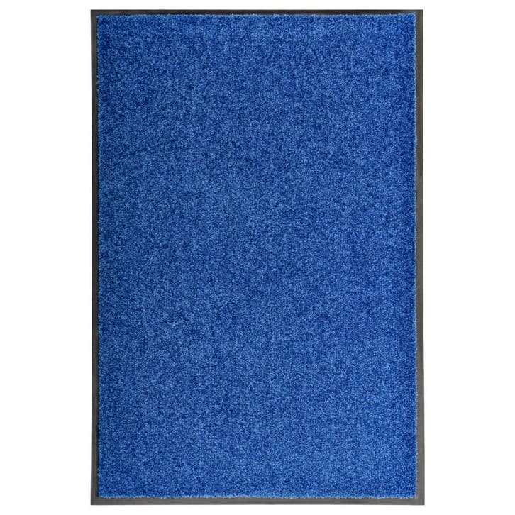 vidaXL Deurmat wasbaar 60x90 cm blauw, Tuin en Terras, Deurmatten, Nieuw, Verzenden