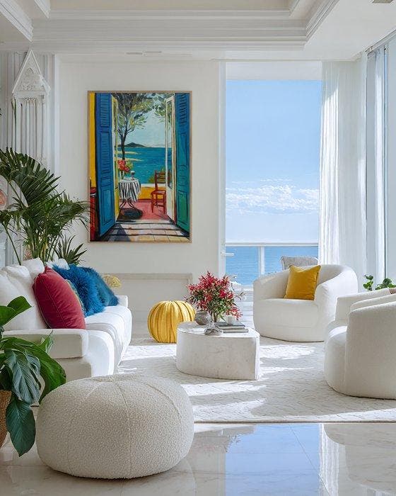 E. García - Mar azul XL (no reserve), Antiek en Kunst, Kunst | Schilderijen | Modern