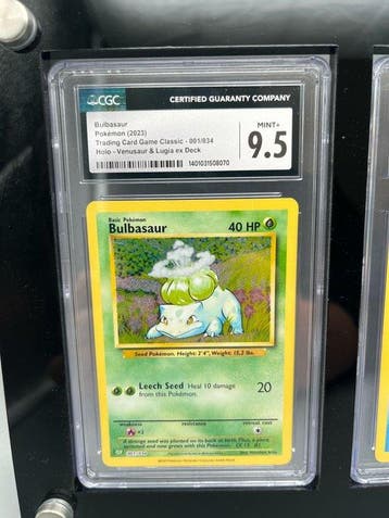 Pokémon - 3 Graded card - Bulbasaur, Squirtle, Charmander, Nieuw