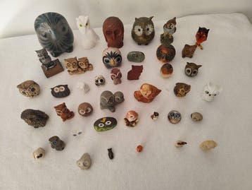 Collectie met dierenthema - Verzameling van 40 uilenfiguren