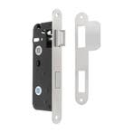 Smaldeurslot wc/badkamer 63/8 mm met ronde voorplaat rvs, Services & Professionnels, Réparation & Entretien | Serrures