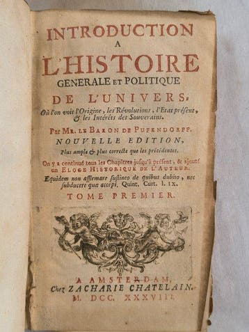 Baron de Pufendorf - Introduction à l’histoire générale et