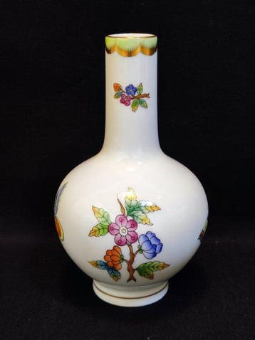 Herend - Vase (2) - Lot de 2 vases à col étroit et petite