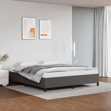 vidaXL Bedframe kunstleer grijs 180x200 cm, Huis en Inrichting, Slaapkamer | Bedden, Verzenden, Nieuw