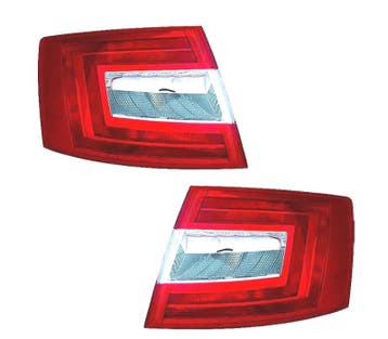 FEUX ARRIÈRE POUR SKODA OCTAVIA 4P 13-17 BLANC ROUGE, Verzenden, Nieuw