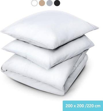 2dekans | Dreamlab Dekbedovertrek set - 200 x 200/220 cm -, Huis en Inrichting, Slaapkamer | Beddengoed, Ophalen of Verzenden