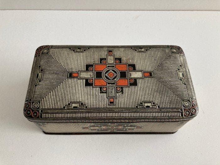 Firma Bekkers - Blikken doos - Amsterdamse School - Metaal -, Antiquités & Art, Curiosités & Brocante