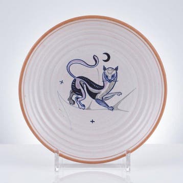 AMHA - Assiette murale - Kat onder de sikkelmaan in