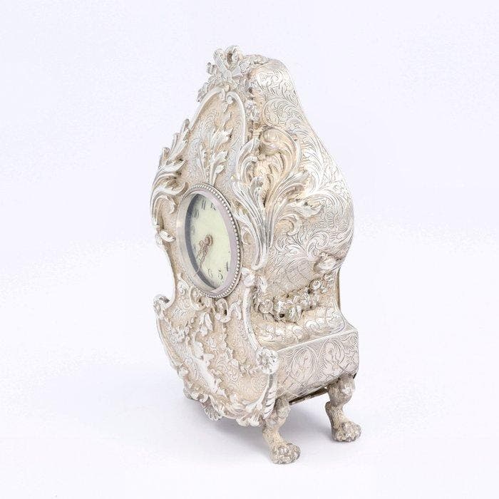 Victor Bourdin - Bureauklok - Bureauset - Zilver, Antiek en Kunst, Antiek | Zilver en Goud