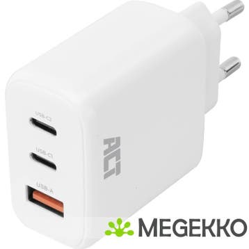ACT 3-poorts USB-C & USB-A thuislader 65W PPS snellader, Verzenden