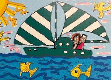 James Rizzi (1950-2011) - Love on Sail