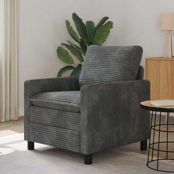 vidaXL bank / zetel Lichtgrijs 76 x 81 x 87,5 cm Polyester, Verzenden, Nieuw