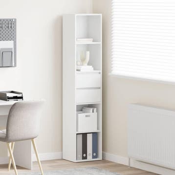 vidaXL Boekenkast 36x30x171 cm bewerkt hout wit, Verzenden, Nieuw