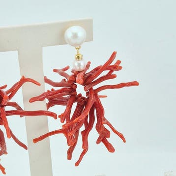 Corail - Argent, Plaqué or - Boucles doreilles - CORALLO, Collections
