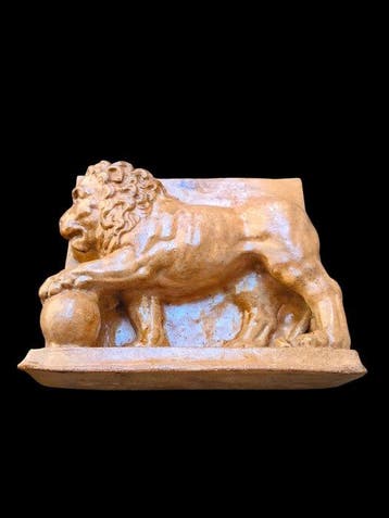 sculptuur, Leone mediceo - 20 cm - Gegoten steen