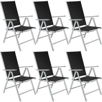 tectake Opvouwbare tuinstoelen met verstelbare rugleuning, g, Verzenden