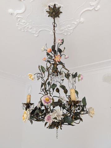 Lustre - Fer - Roselline en céramique