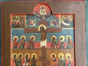 Icoon - Kruisiging van Christus - Hout
