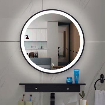 Lista Nera spiegel rond met LED verlichting, dimbaar 80 cm, Ophalen of Verzenden, Nieuw