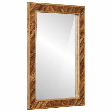 vidaXL Spiegel Bruin 70 x 50 x 3 cm Glas, Verzenden, Nieuw
