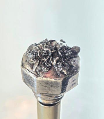 Wandelstok - Zilver, Hout - Zilver 875