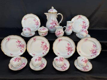 Meissen - Tafelservies (22) - Moccaservice 6 Personen 22, Antiek en Kunst